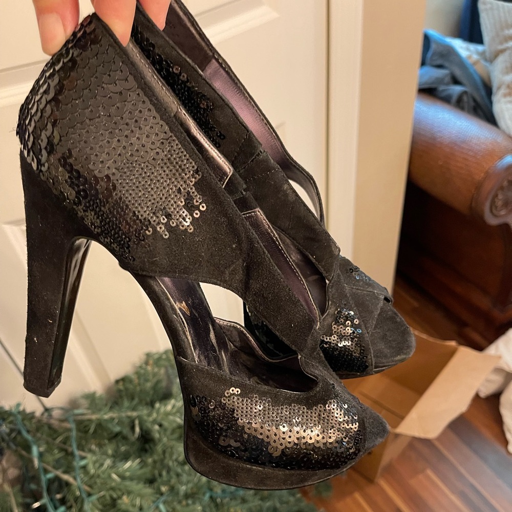 Nine West sequin heels